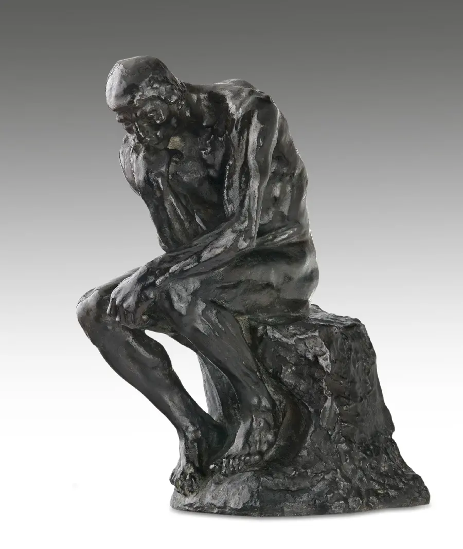 Wapaper statue of a man inThinking and thinking for mobile phone