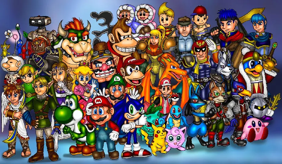 A spectacular photo of all the lovable characters of the game together with great graphics for a grand and profile