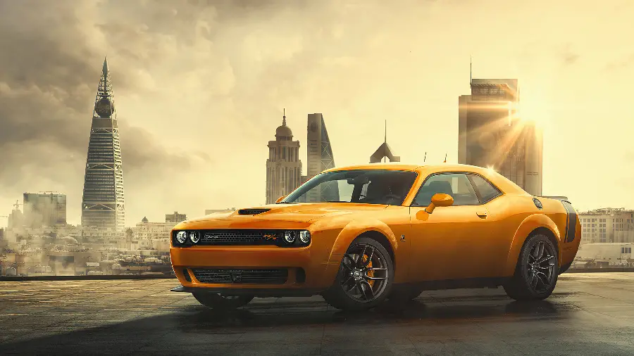 High Quality Dodge Challenger SRT Sports Car Wallpaper
