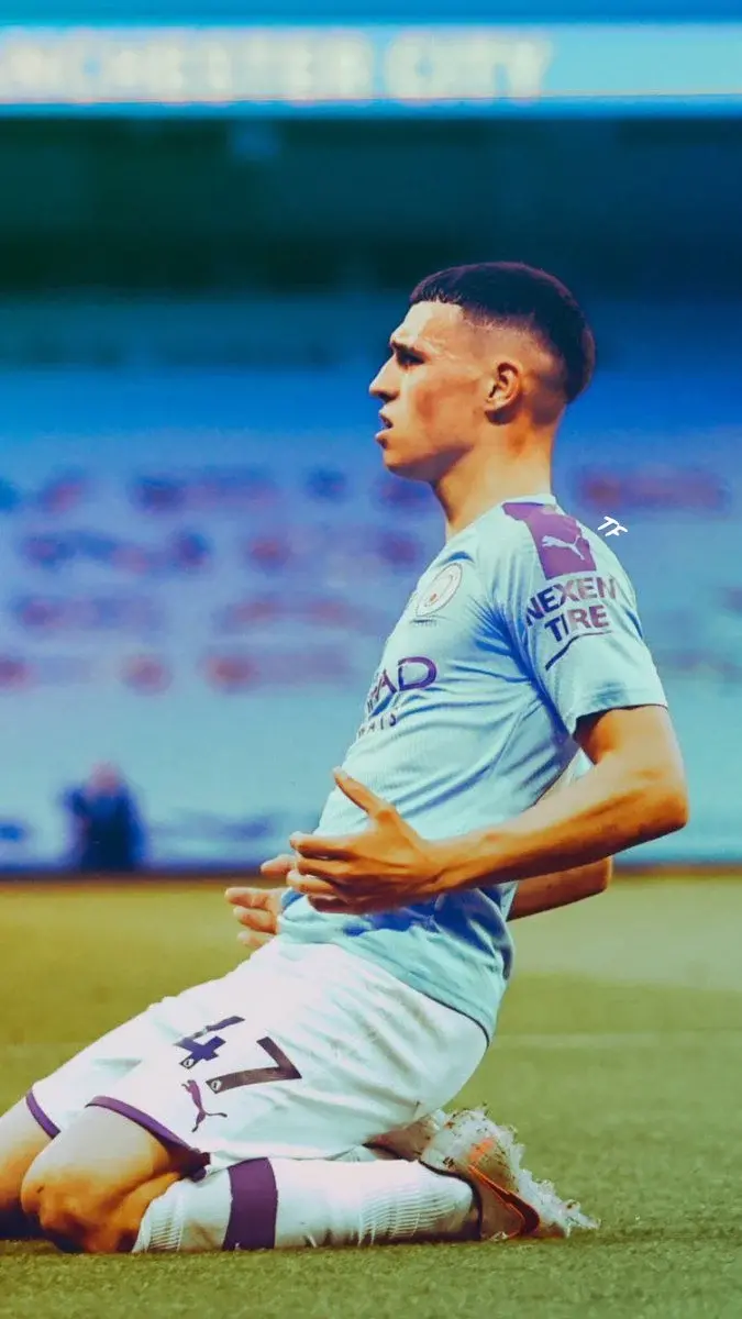 Phil Foden celebrating a goal in Manchester City