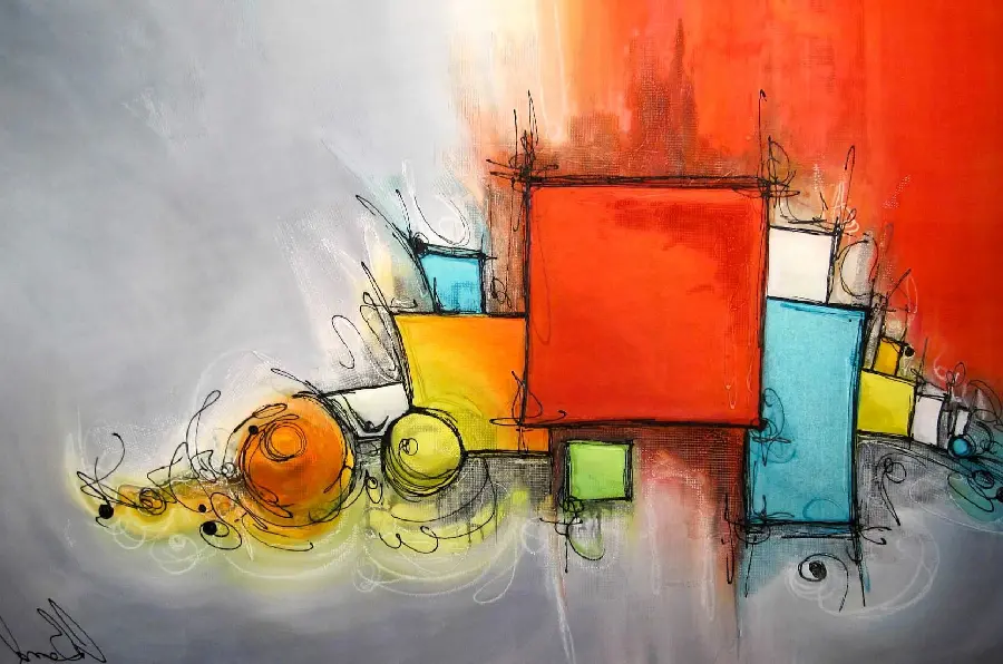 Photo of a pencil and watercolor drawing