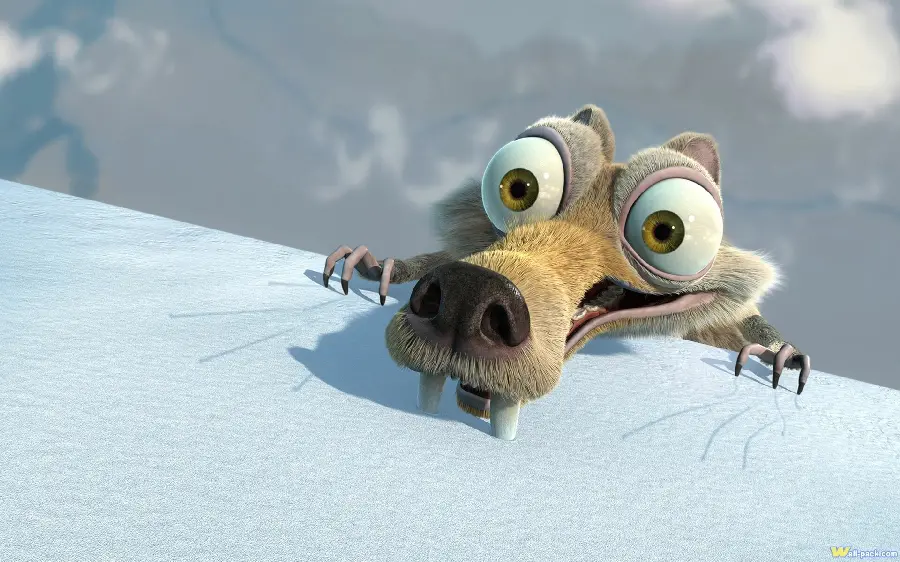 Interesting and funny picture of the squirrel squirrel from the Ice Age animation for profile and background