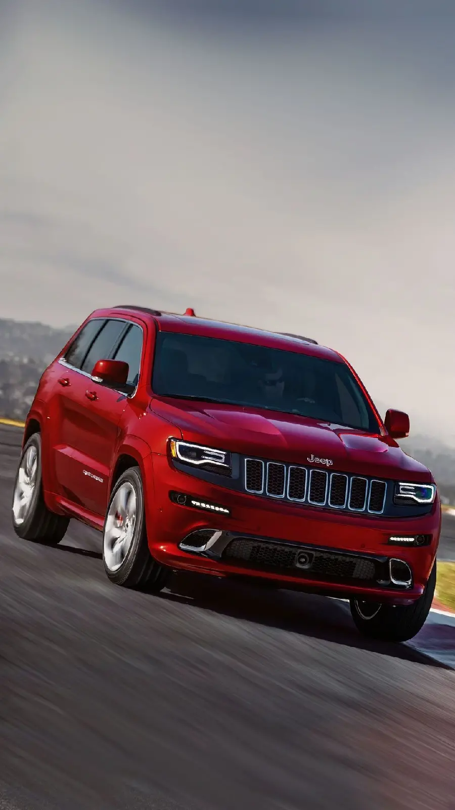 Red Jeep Grand Cherokee Wallpaper for Phone Backgrounds