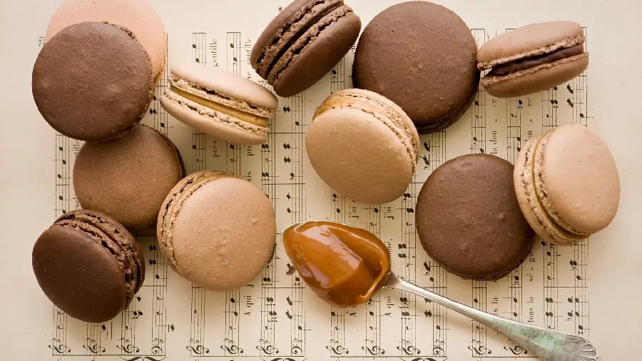 Download beautiful photo of macaron with music notes 