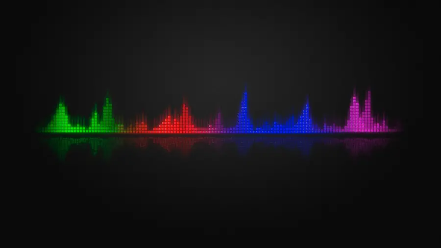 Colorful Music Equalizer Design Wallpaper