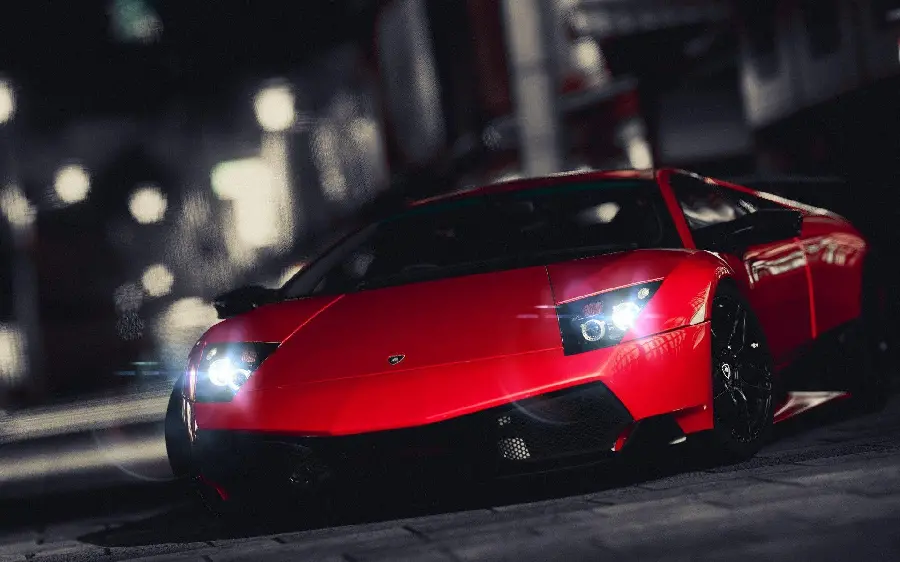 Matte Red Lamborghini Photo for Background and Profile