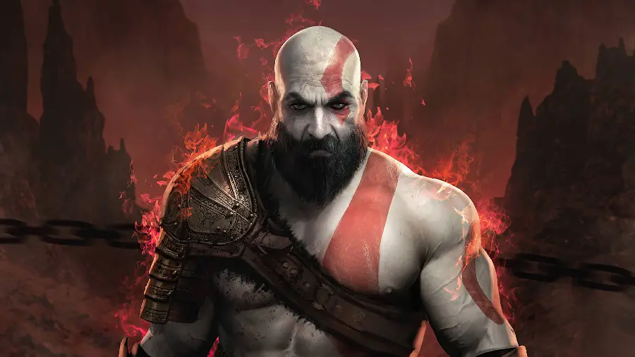 Wallpaper of the popular game God of War 5 or God of War Ragnarok for mobile phones