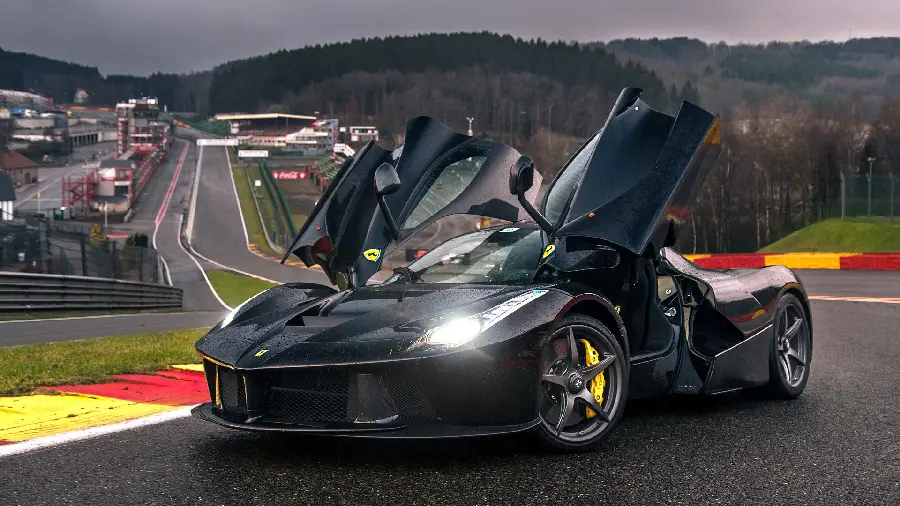 Photo Full HD Ferrari LaFerrari Black Car
