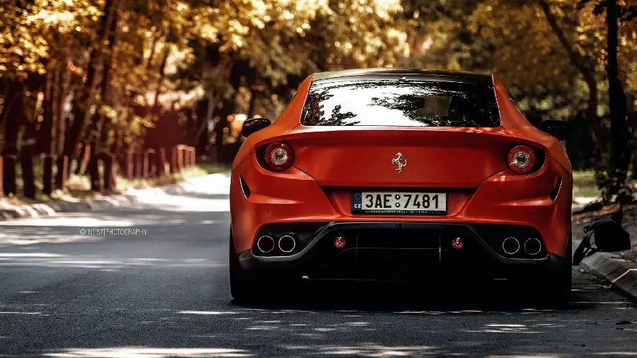 Photo of Ferrari rear view for laptop