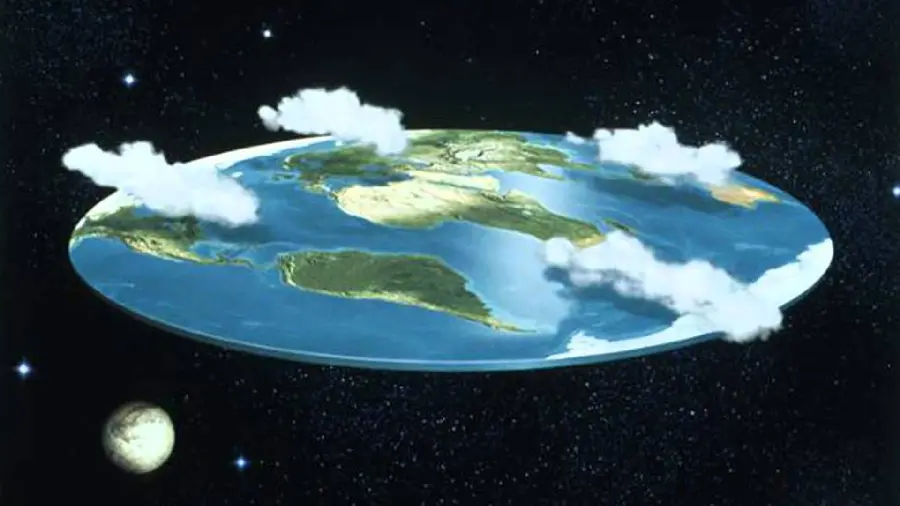 Beautiful fantasy photo of a flat Earth in HD quality