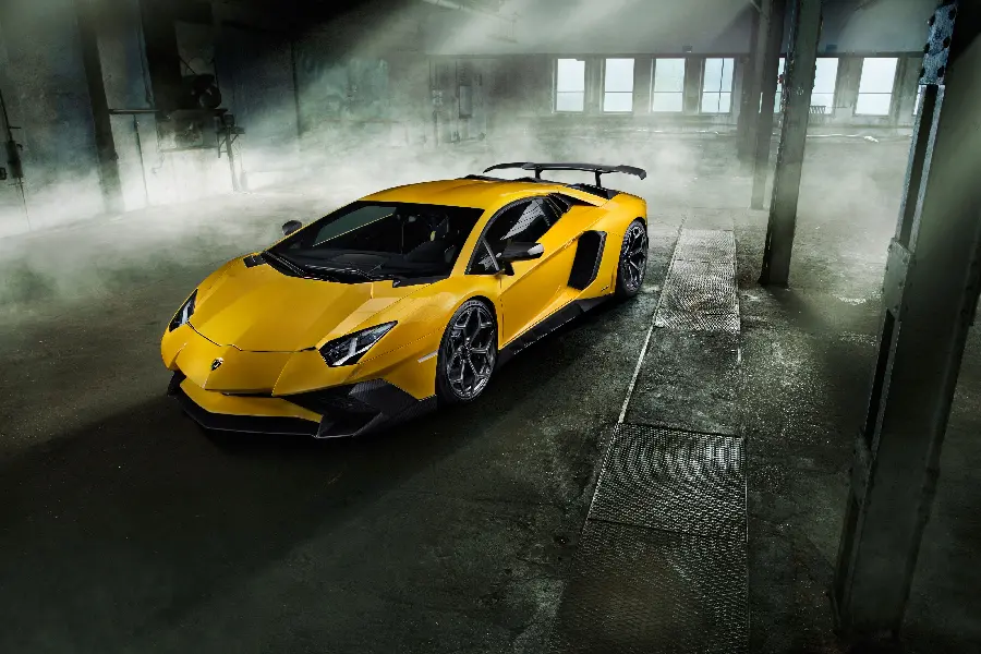 Colorful background Lamborghini Aventador photo 8k