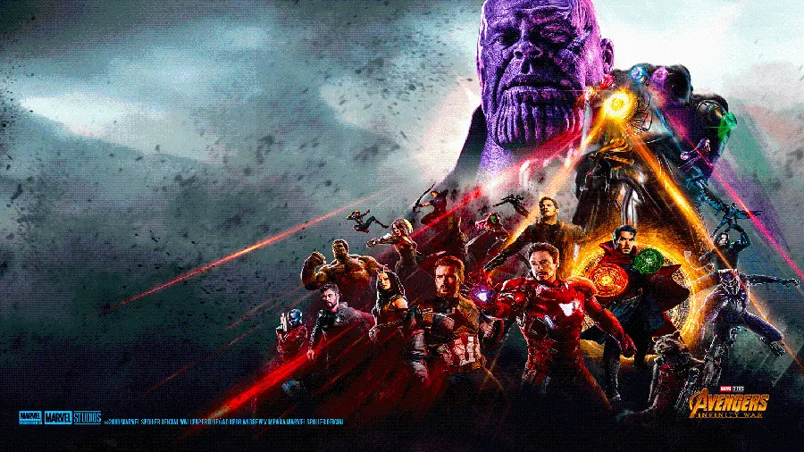 Wallpaper of the characters of the Avengers series