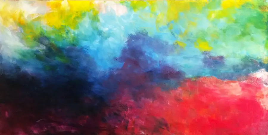 Abstract photo of the combination and harmony of primary colors