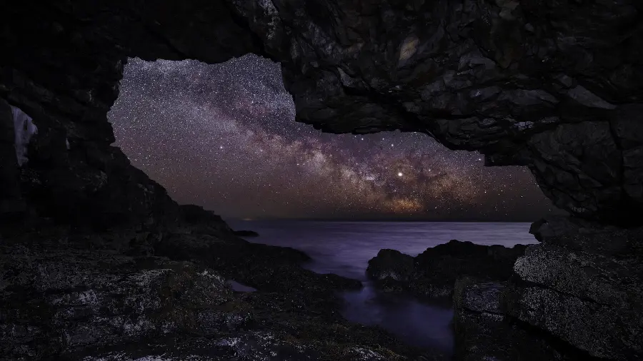Download photo of Acadia National Park under a starry night