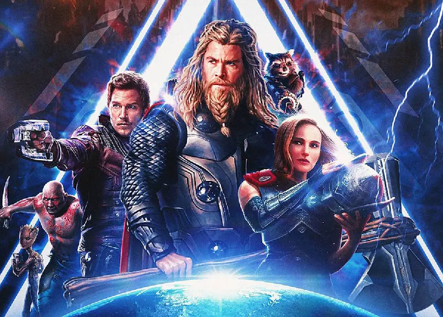 Attractive and special background of the new movie Love and Thunder and Thor