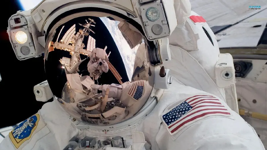 Photo of NASA astronaut on his second trip to the space station in high quality