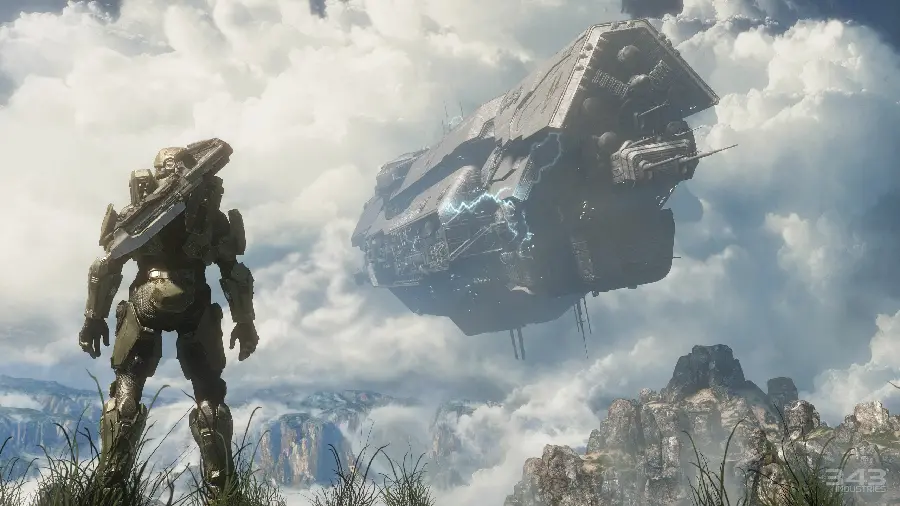 Background photo from the science fiction series Halo
