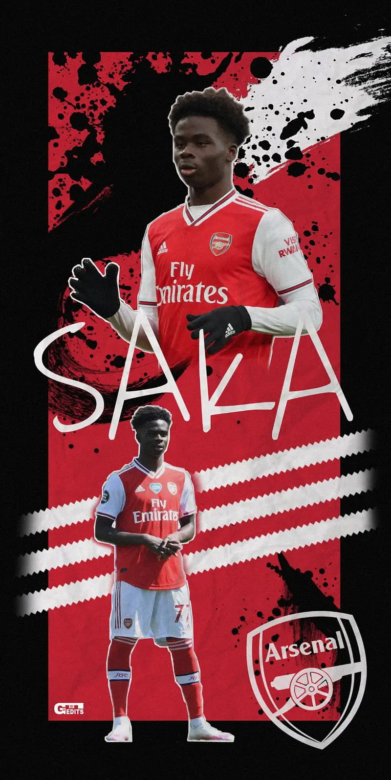 Bukayo Saka wallpaper for social media profile
