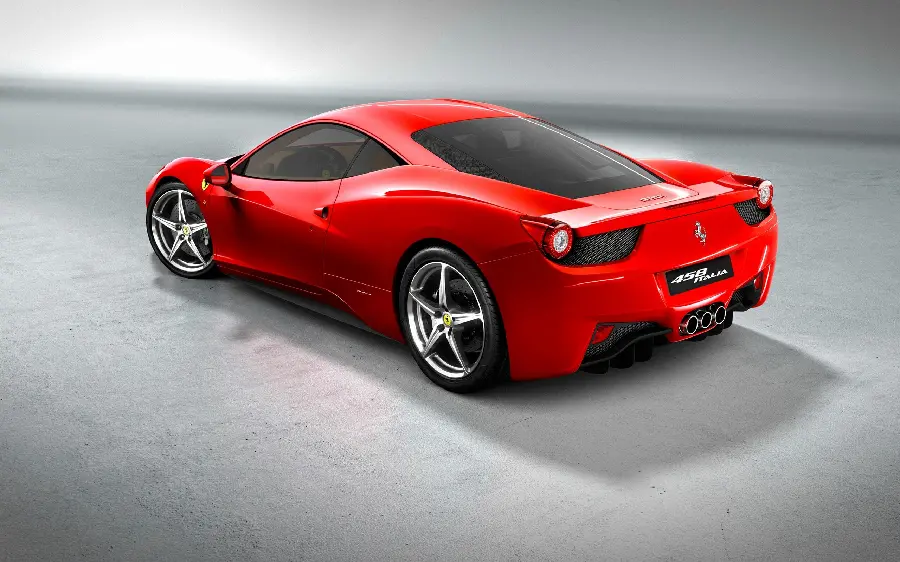 Ferrari car photo with taillights and stylish design