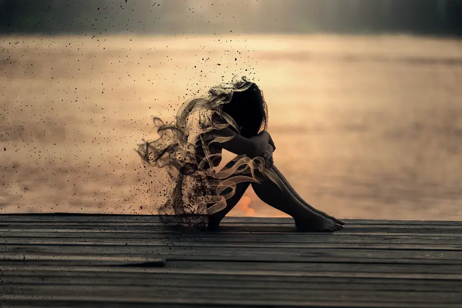 Photo Sad and beautiful girl for social media profiles