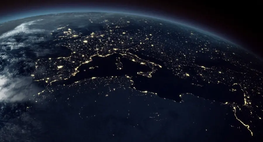 Beautiful real wallpaper photo of the Earth from NASA at night