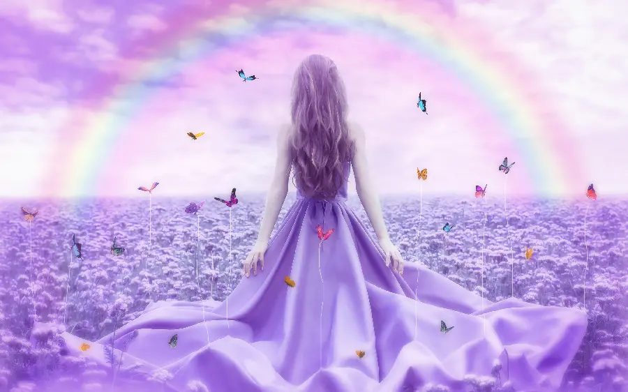 Girly Fantasy Doll Profile Picture with Blue Profile Without Text