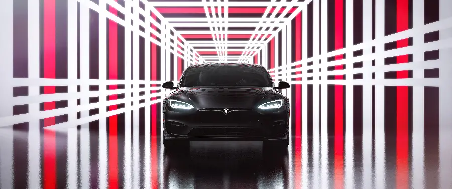 Photo of the front view of Tesla Model S