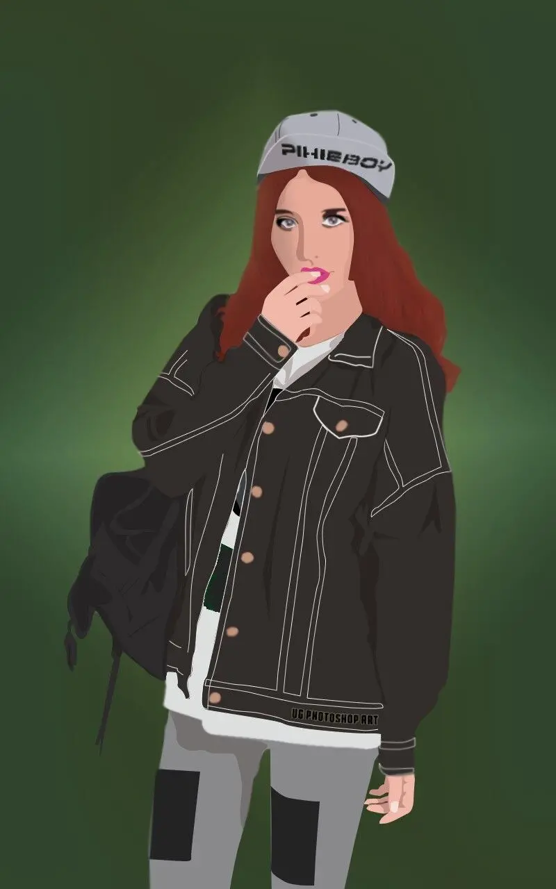 Digital image of a girl with a boyish type with excellent quality for a profile