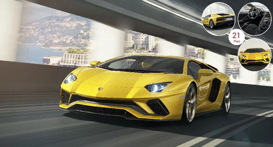 Download wallpaper photo Lamborghini Aventador yellow beautiful full HD