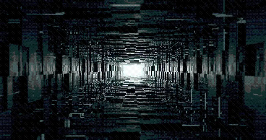 Abstract image of irregular shapes and dark colors