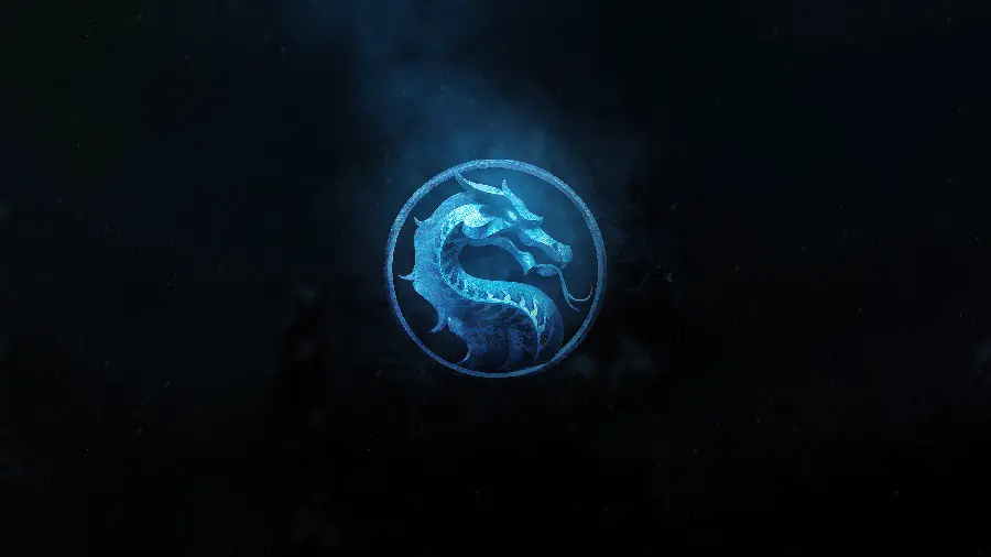 Mortal Kombat logo and logo photo with black and black background