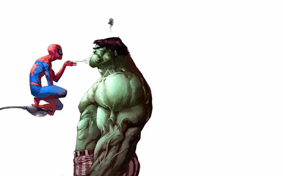 Hulk Background with Spiderman for Tablet Wallpaper