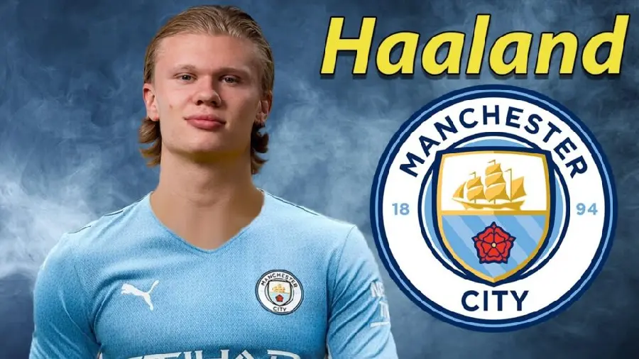 Official poster of Erling Haaland joining Manchester City