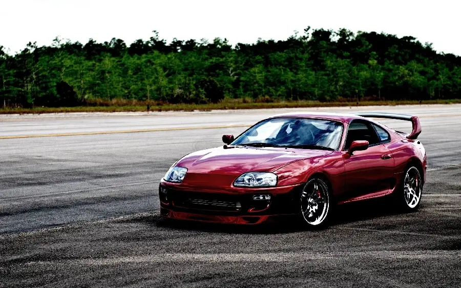Very beautiful and high-quality wallpaper of the Toyota Supra car on the race track