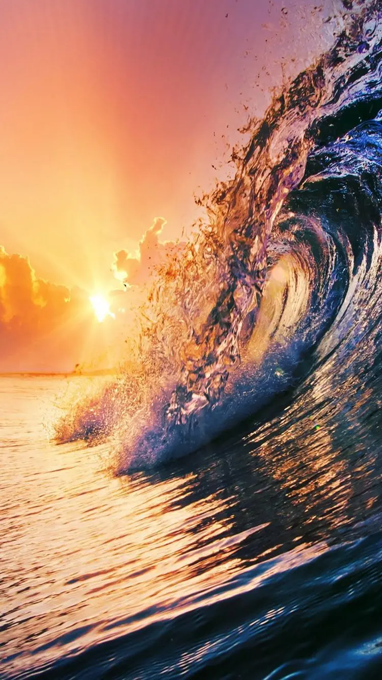 Download beautiful and spectacular photo of the ocean at sunset