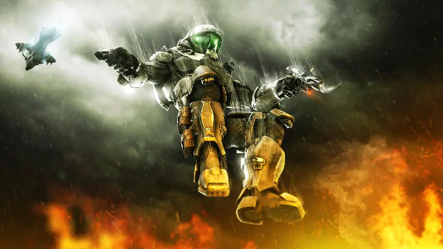 Master Chief Wallpaper Above the Skies