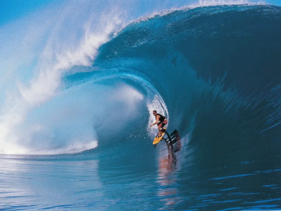 A spectacular photo of surfing on a sea wave