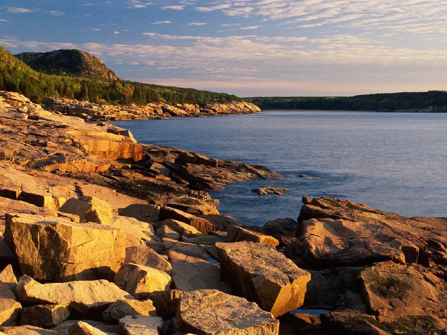 Photo of Acadia National Park with a beautiful beach and sky