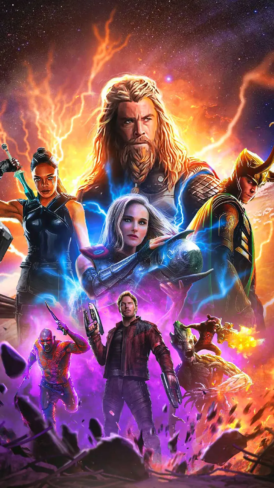 Wallpapers of the new movie Thor Love and Thunder for phone wallpaper