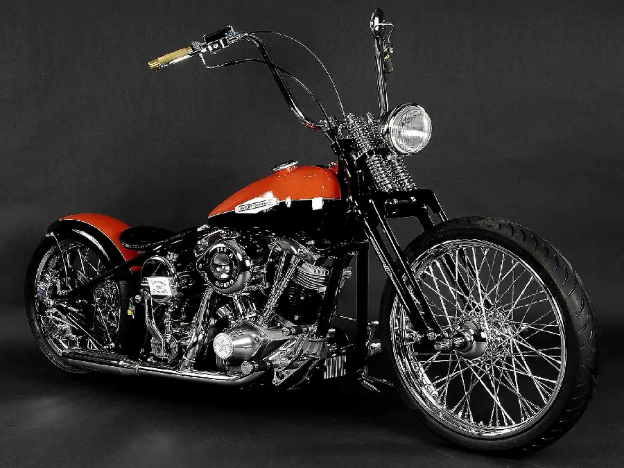 Photo of a classic Harley Davidson motorcycle for your profile