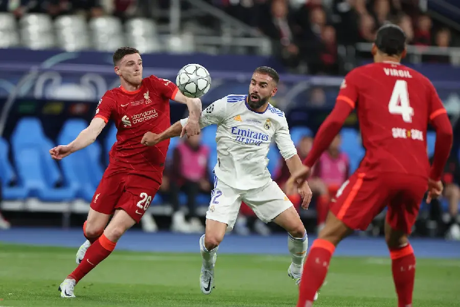 Photo of Dani Carvajal in the 2022 Champions League final