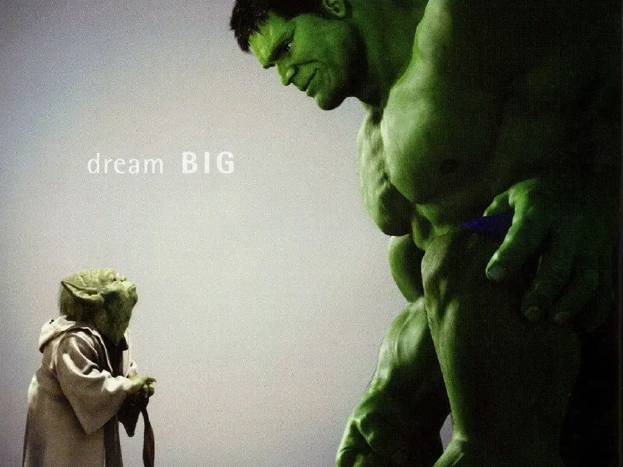 Hulk Background Image with Star Wars Movie Character in a Frame