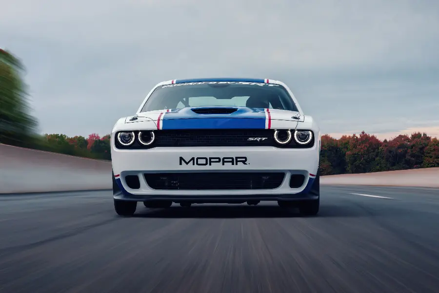 White Dodge Challenger Sport Profile Picture for Social Media