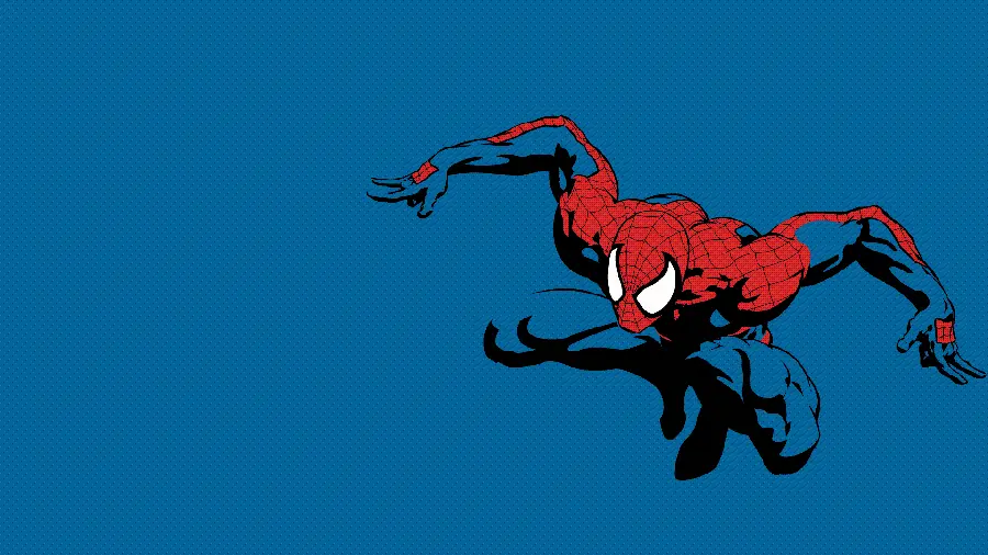 Spiderman Image with Oil Blue Theme for Screen Phone