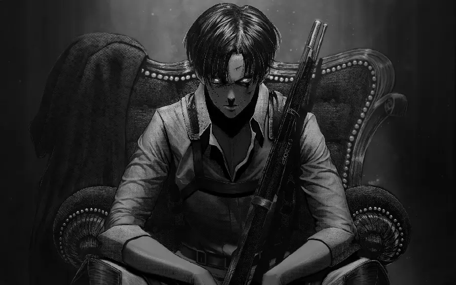 Sad and attractive photo of Captain Levi Attack on Titan