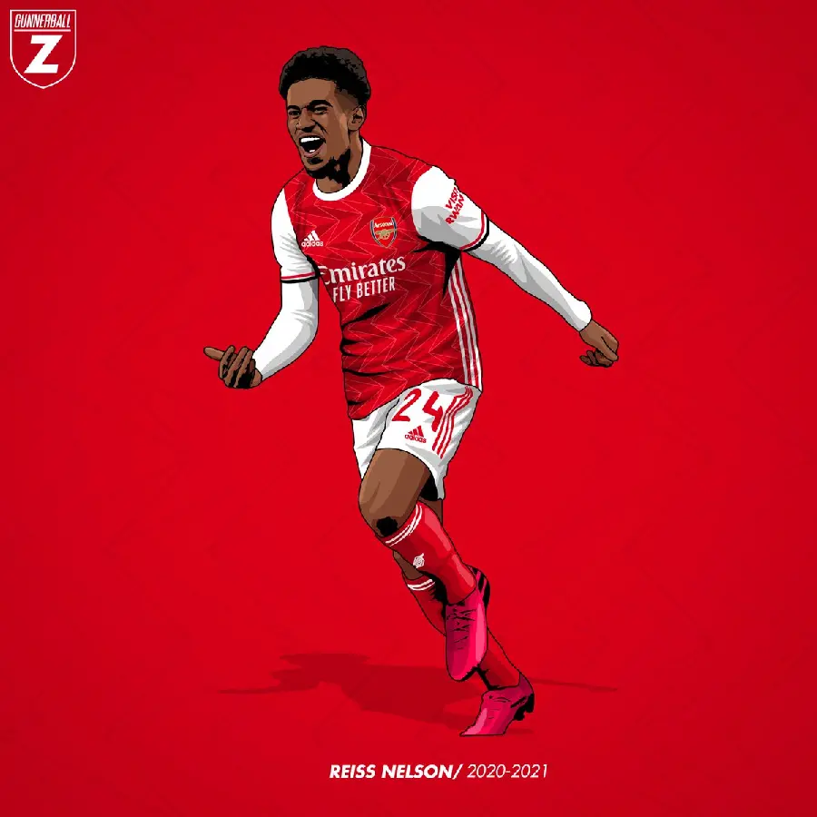 Profile picture and drawing of Bukayo Saka in Arsenal