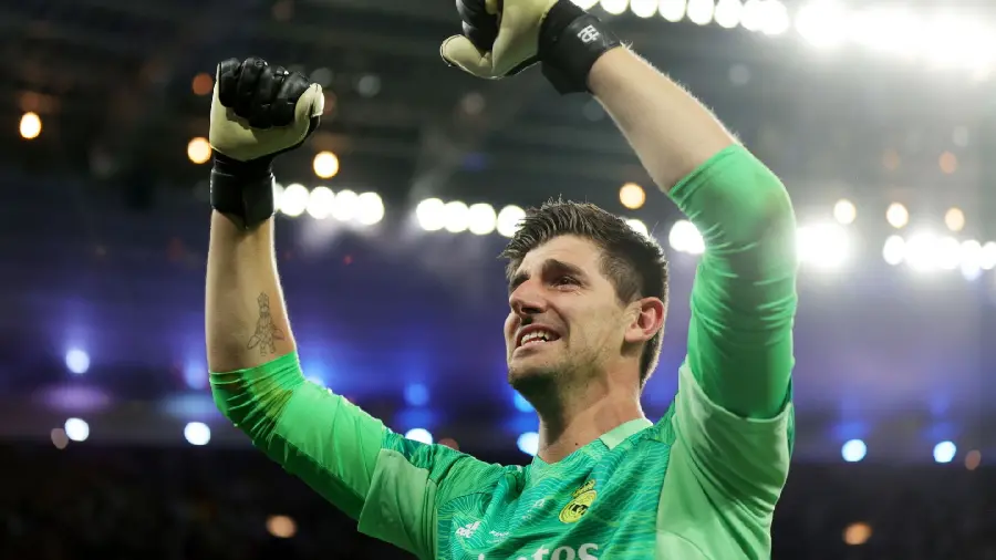 Thibaut Courtois' joy photo in the 2022 Champions League final
