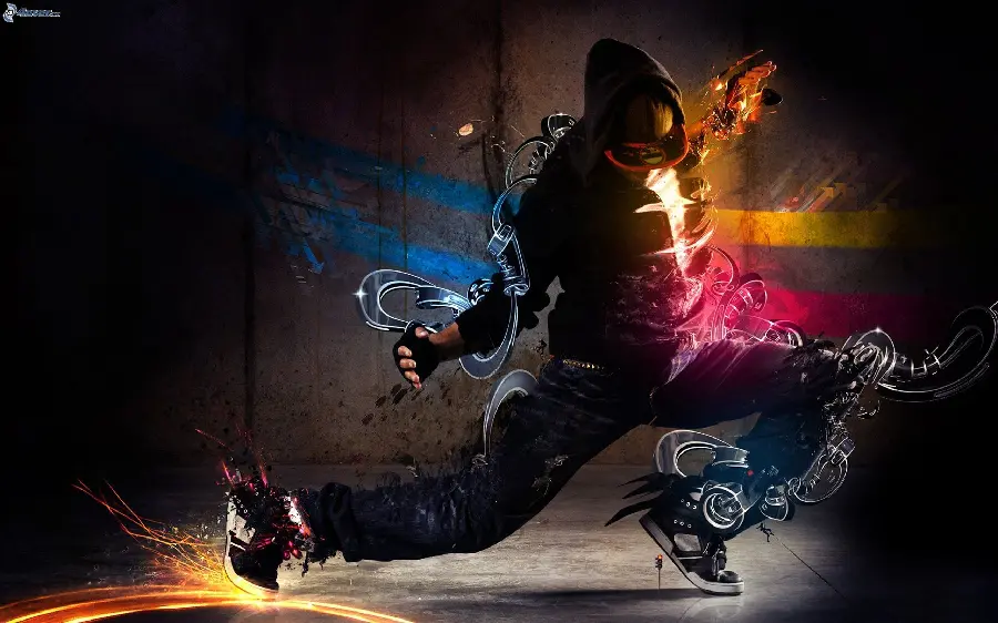 Special profile photo of hip hop dance for social networks