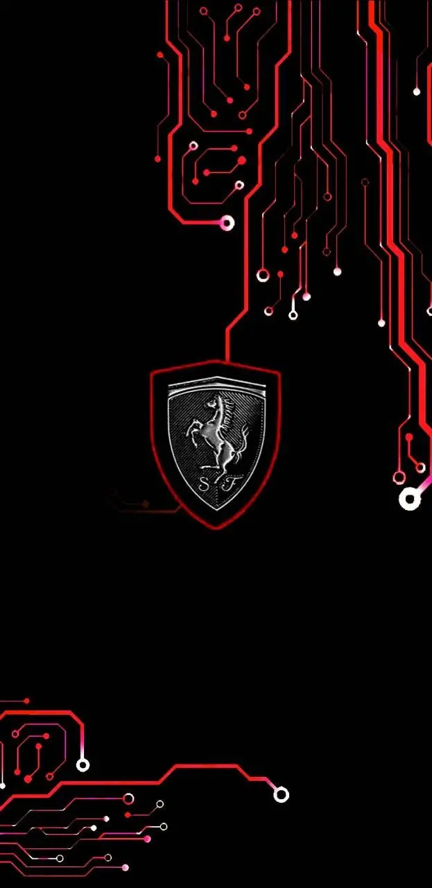 Download the mesmerizing and mysterious graphic image of the Ferrari horse logo in Full HD quality