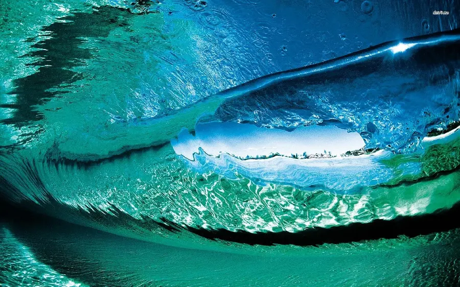 High quality photo of ocean wave water up close